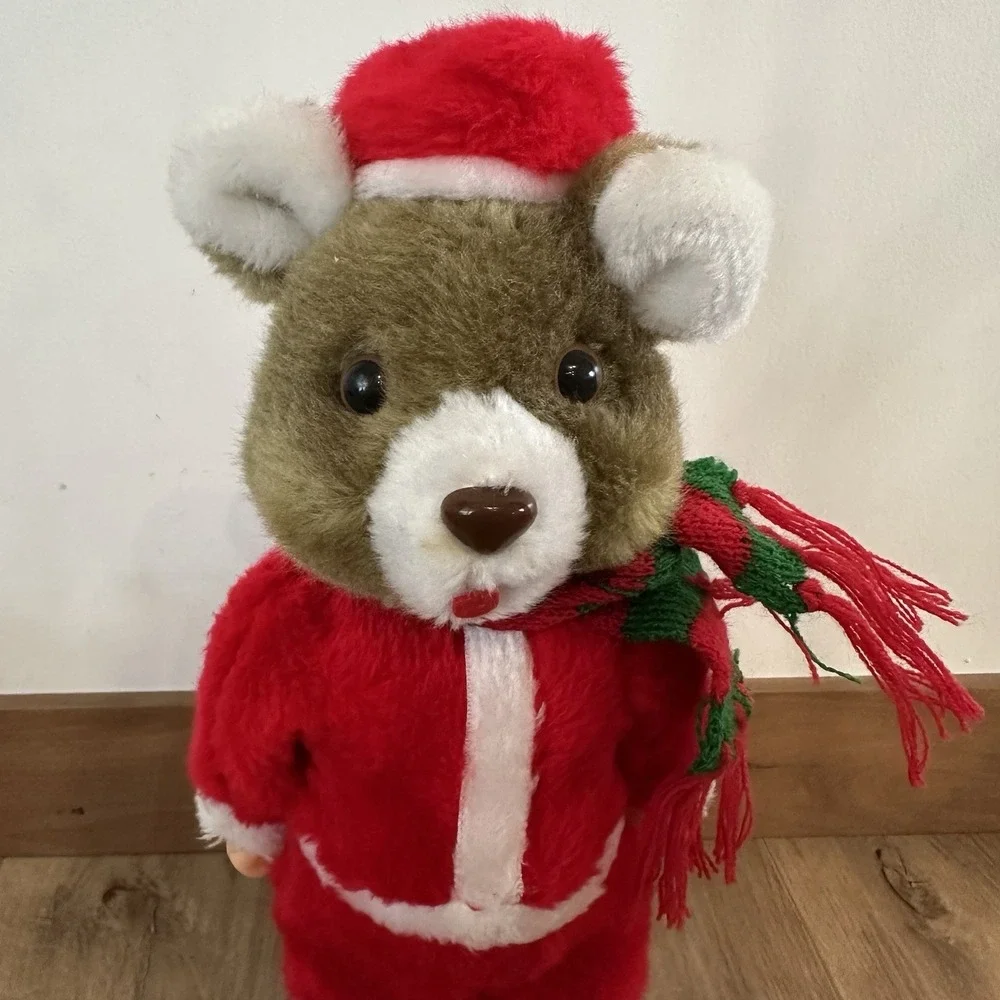 VTG 2 In 1‎ Skate & Ski Christmas Bear Battery Operated Works! 80s Missing Poles